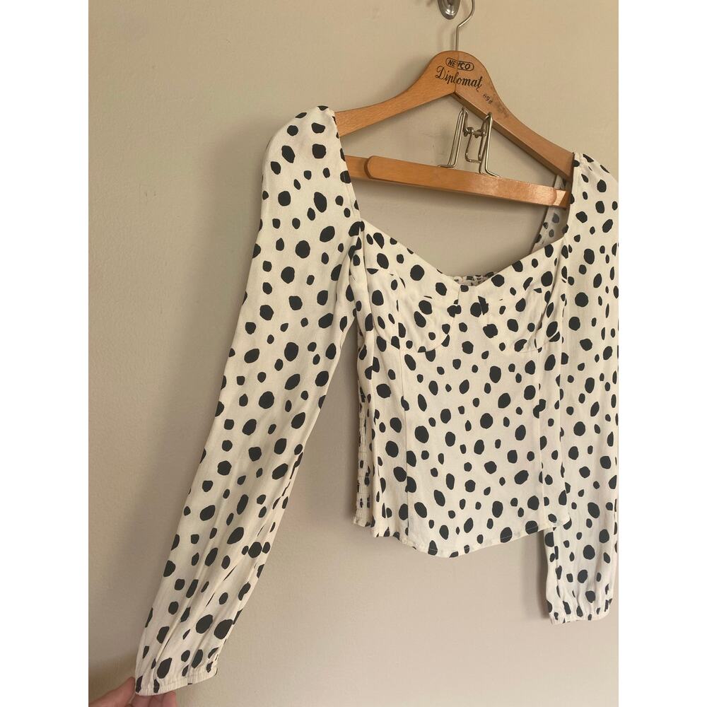 Reformation Reign Top Ink Blot Dalmation Size 4